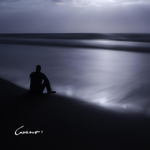 An image capturing the essence of Cancer, portraying a serene moonlit beach with a solitary figure, lost in thought, gazing at the horizon, reflecting the sign's intuitive nature and emotional depth