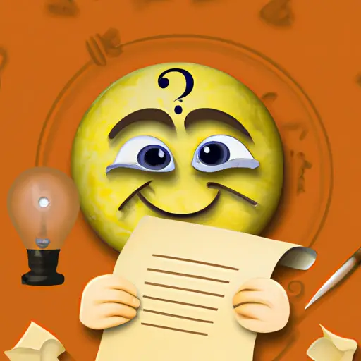 An image featuring a comical thinking emoji with a light bulb above its head, surrounded by ancient manuscripts, scientific formulas, and historical artifacts, symbolizing the amusing origins of this popular emoticon