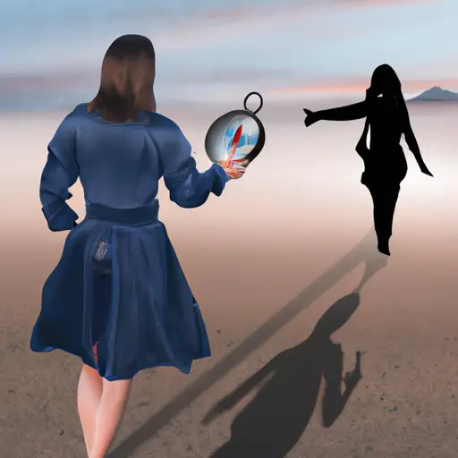 An image that depicts a woman confidently walking away from a shadowy figure, symbolizing the end of her role as a side chick