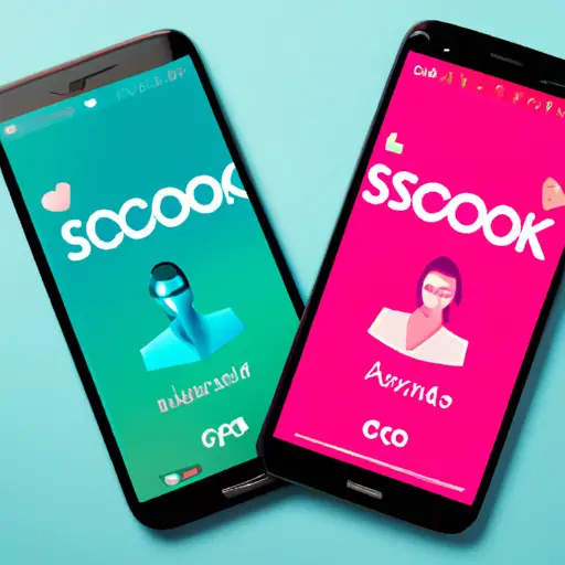 An image showcasing two smartphones side by side, each displaying the Zoosk and Match apps