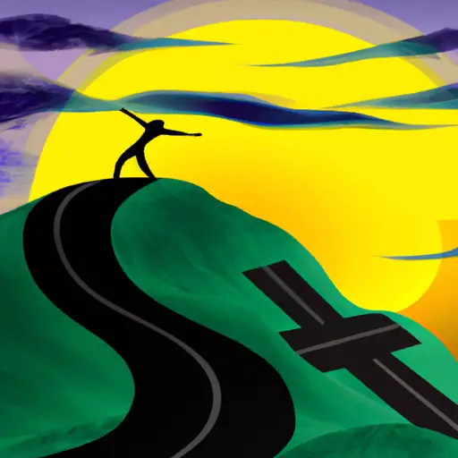 An image displaying a winding road leading towards a radiant sunrise, symbolizing the journey of addiction recovery