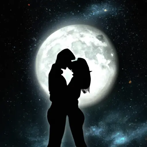  the enchantment of nighttime love with an image of a passionate couple embraced under a starlit sky