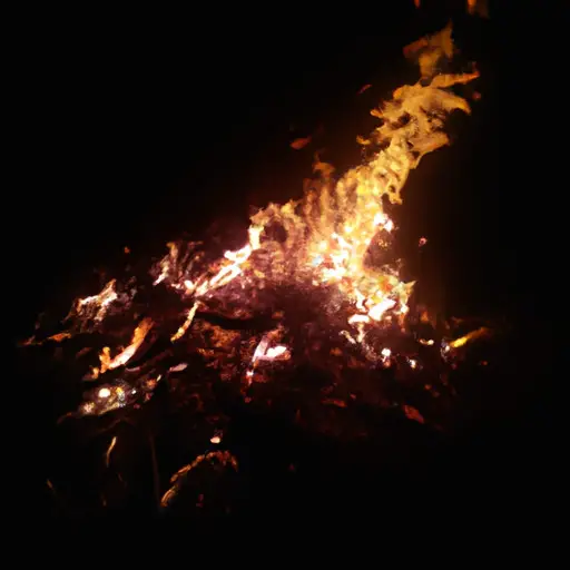 An image that depicts a glowing bonfire being alternately stoked with intense flames and then left to smolder, symbolizing the enigmatic nature of a Scorpio man's hot and cold behavior