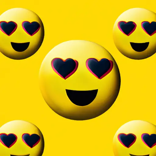 An image showcasing a vibrant yellow Smiling Face With 3 Hearts emoji, radiating pure joy and love