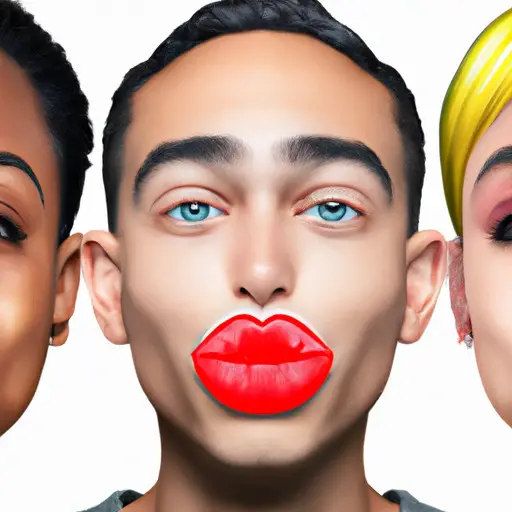 An image showcasing diverse individuals from different cultures, each exchanging a kiss emoji with a unique facial expression