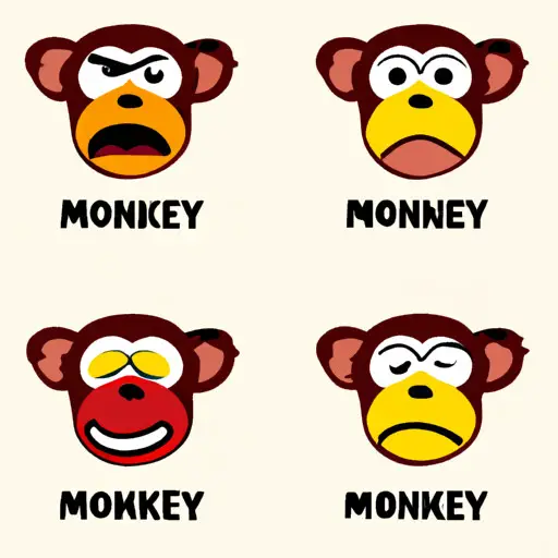 An image showcasing a diverse range of monkey emojis, including the classic playful monkey, see-no-evil monkey, and hear-no-evil monkey