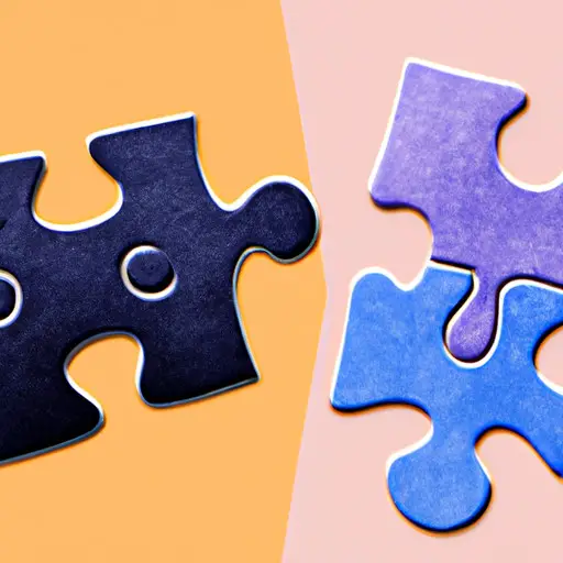 An image featuring two puzzle pieces fitting seamlessly together, symbolizing the precision of Match and eHarmony's matching algorithms in forging genuine connections based on compatibility