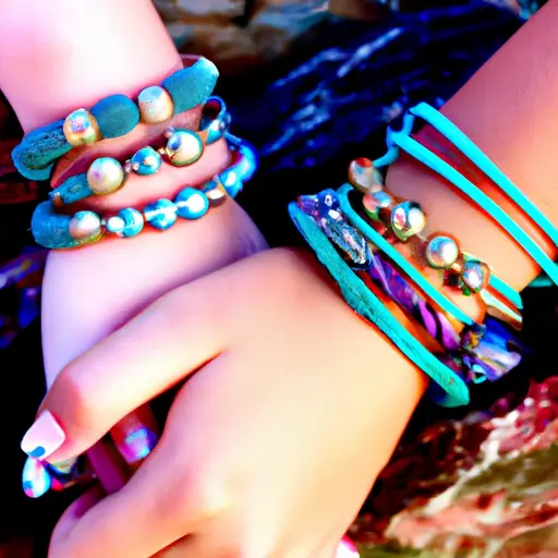 An image depicting two hands tightly clasped, adorned with bracelets symbolizing different stages of life
