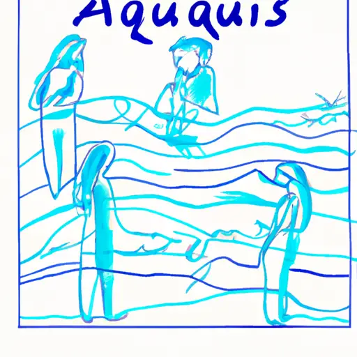 An image depicting an Aquarius surrounded by a diverse group of individuals, symbolizing their compatibility traits