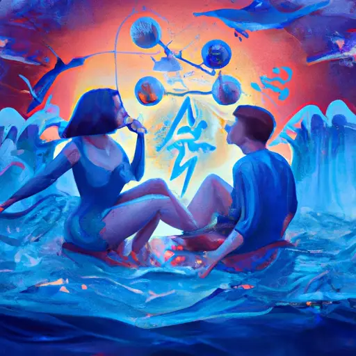 An image that depicts Aquarius relationship dynamics in a visually captivating way
