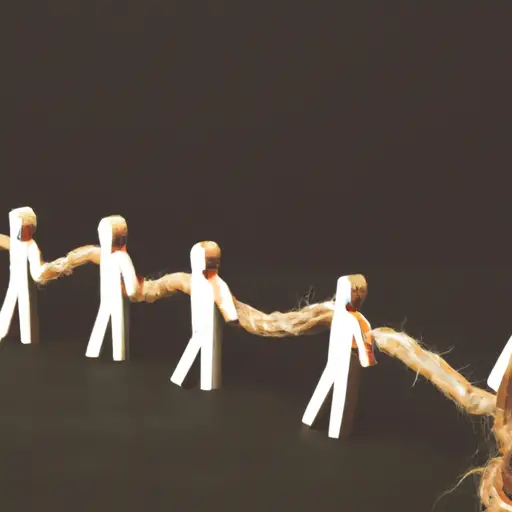 An image featuring an individual holding tightly onto a rope, attempting to control a group of people