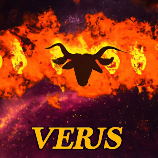 An image showing a vibrant Aries Venus surrounded by an intense, fiery aura