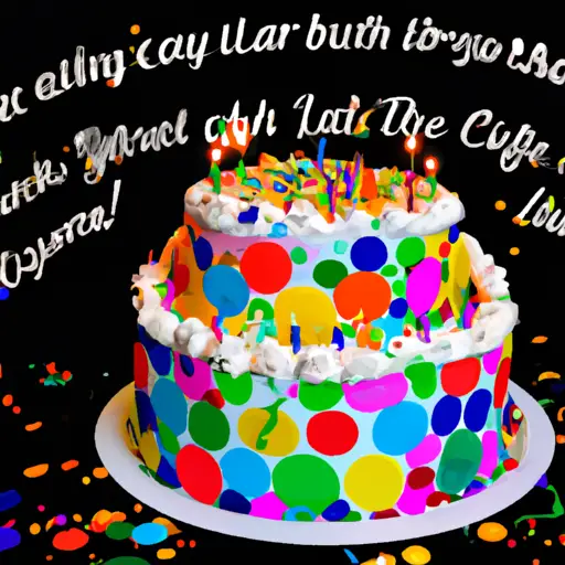 An image of a whimsical birthday cake topped with candles, surrounded by colorful confetti and a funny quote bubble bursting with laughter, evoking joy and humor for a wife's birthday celebration