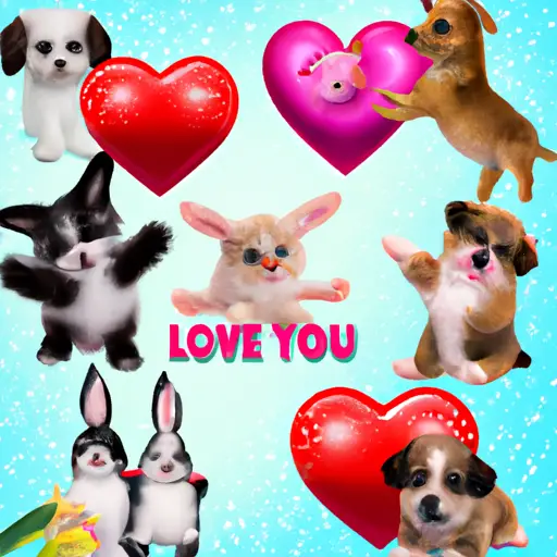 An image showcasing a montage of adorable animal-themed 'I Love You' memes