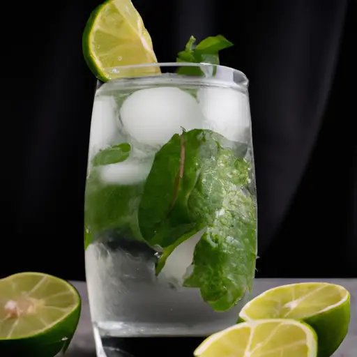 An enticing image showcasing a refreshing Mojito in a tall, frosty glass