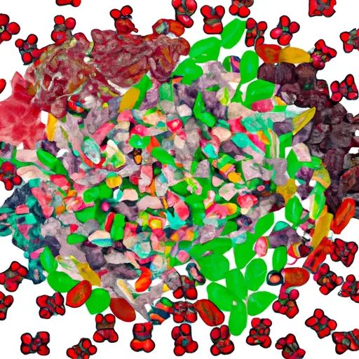 An image showcasing an assortment of delectable hard sugar-free candies, glistening with vibrant colors
