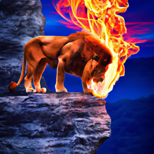 An image capturing the fiery essence of Leo, the fearless leader of the Zodiac