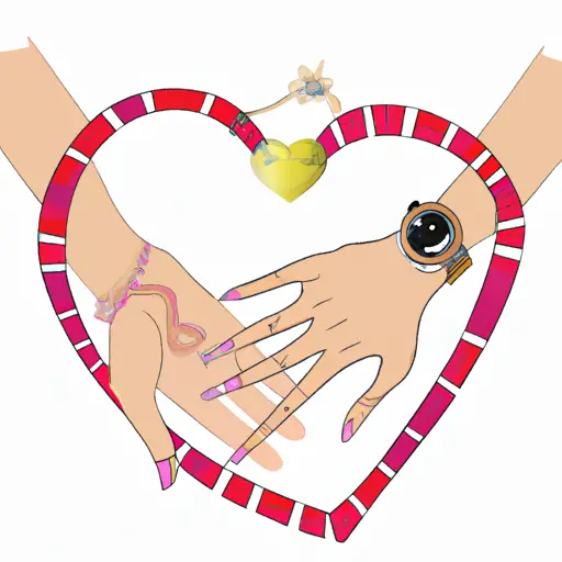 An image depicting two hands reaching out towards each other, one hand adorned with a friendship bracelet, while the other hand holds a heart-shaped locket