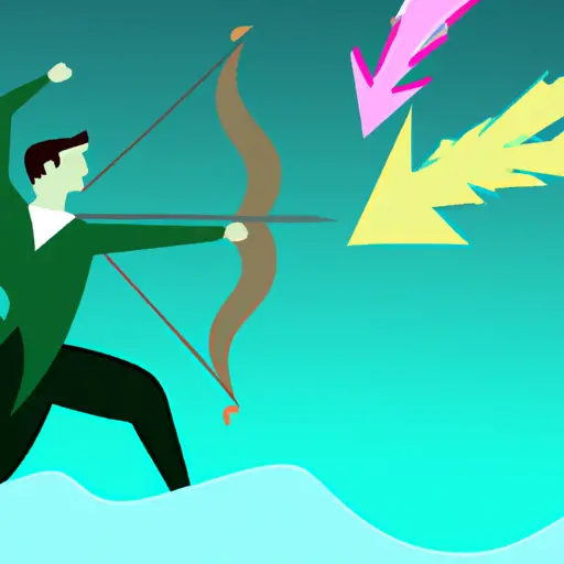 An image featuring a confident individual gracefully catching a falling arrow, symbolizing their ego effectiveness in smoothly handling rejection