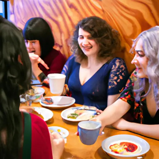 An image showcasing a diverse group of confident, empowered women engaging in various activities like dining at a cozy restaurant, strolling hand-in-hand, or sharing laughter, representing the exciting journey of starting to date women