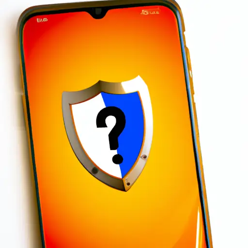 An image showcasing a smartphone with a Tinder app icon, surrounded by a protective shield, symbolizing safety