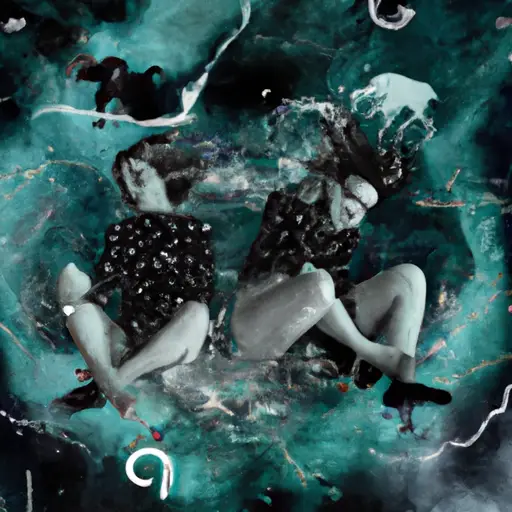 An image depicting a Gemini surrounded by a chaotic whirlwind of conflicting thoughts and ideas, symbolizing the mental agitation caused by Mars retrograde