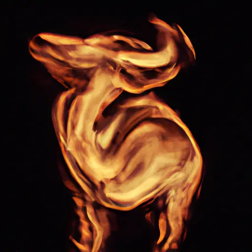 An image showcasing a blazing inferno, depicting the intense nature of Aries