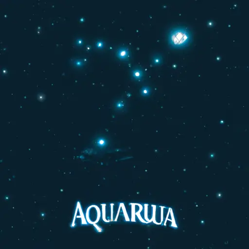 An image depicting an Aquarius constellation shining brightly against a dark sky, with its stars forming a detached and aloof figure