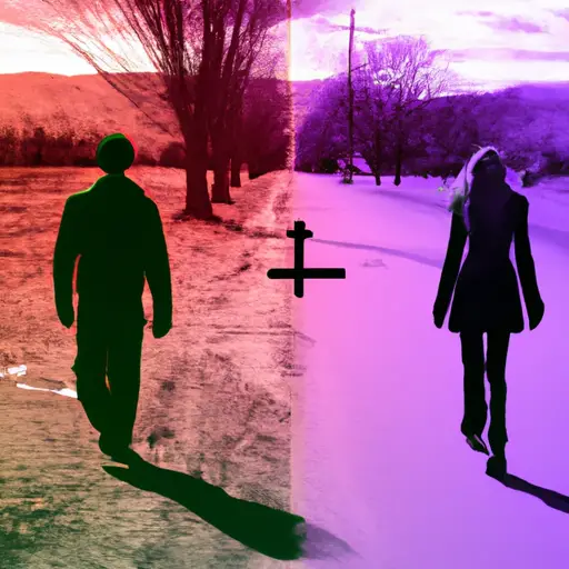  Create an image that portrays emotional distance after a breakup