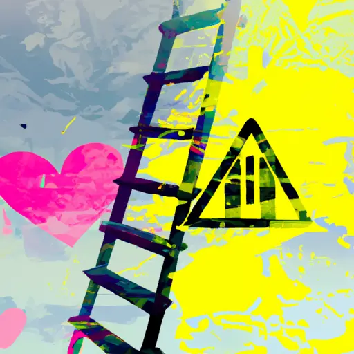 An image of two intertwined ladders, one vibrant and sturdy, the other worn and crumbling