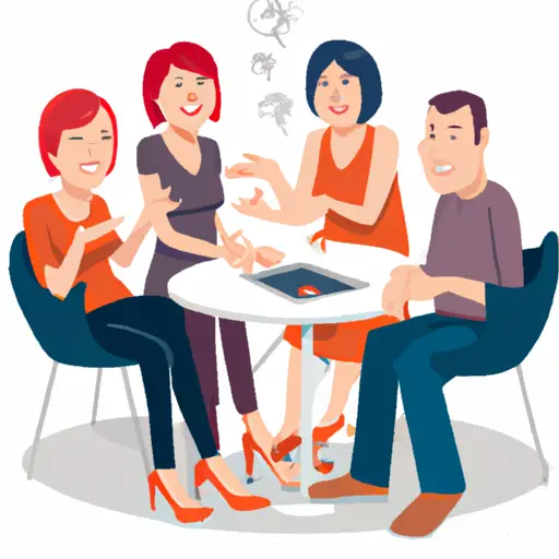 An image depicting a vibrant, cozy café scene, where a group of diverse, passionate teachers are engrossed in animated conversations, laughter, and flirtatious glances, capturing the essence of connection and romance on a Single Teacher Dating Site