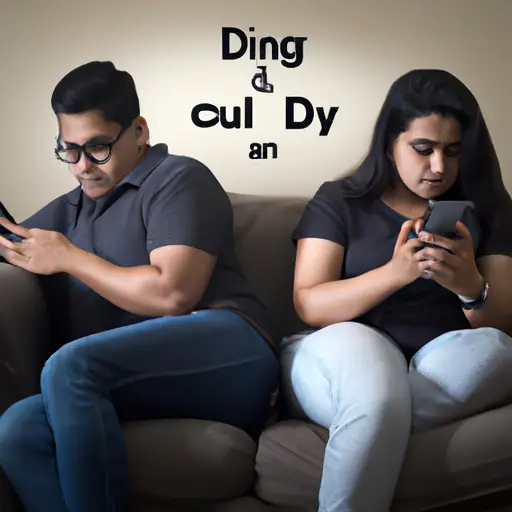 An image that portrays a couple sitting side by side on a couch, engrossed in their phones, while their faces display longing expressions of emotional neglect, capturing the essence of ignoring emotional needs in relationships