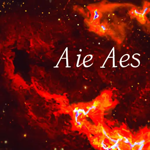 An image capturing the intense connection of an Aries' long-term relationship, combining passionate flames with a star-filled sky