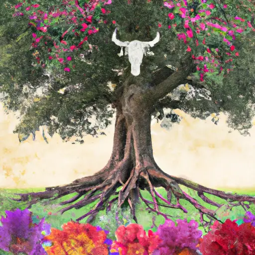 An image showcasing a sturdy oak tree with its roots firmly grounded, symbolizing Taurus' reliability and loyalty