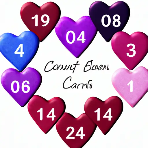 An image featuring nine interconnected hearts, each uniquely adorned with symbols representing the Enneagram numbers