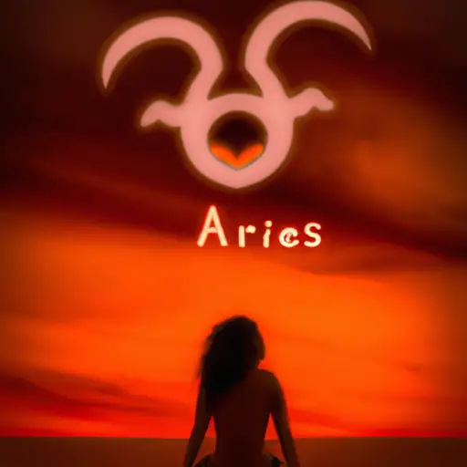 An image showcasing an Aries zodiac sign yearning for a passionate love during Venus Sextile Neptune in June
