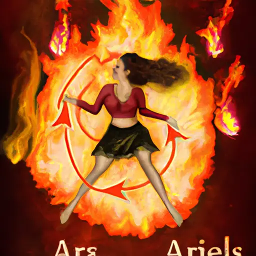 An image showcasing the fiery compatibility of Aries with other zodiac signs