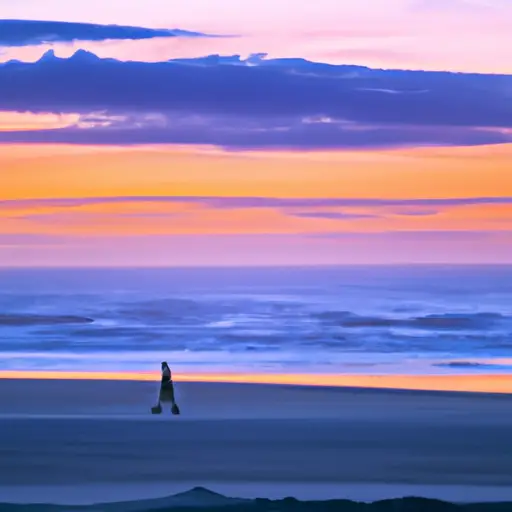 An image featuring a solitary figure walking along a serene beach at sunset, symbolizing resilience and growth