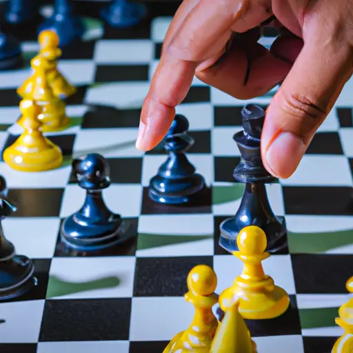 An image showcasing a chessboard with a person's hand subtly manipulating the chess pieces, conveying the concept of psychological manipulation and control in any situation