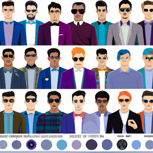 An image showcasing diverse male beauty standards by featuring men from different cultures, ages, and body types