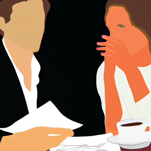 An image showcasing a couple sitting at a cafe table, their faces obscured by shadows, as they exchange covert glances and surreptitiously pass a note, emphasizing the secretive nature of their emotional connection