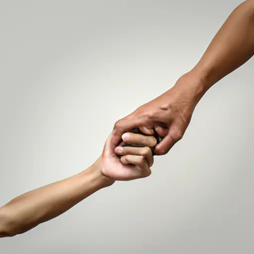 An image that portrays a person reaching out to hold the hand of someone other than their partner, symbolizing emotional connection and neglecting their partner's needs