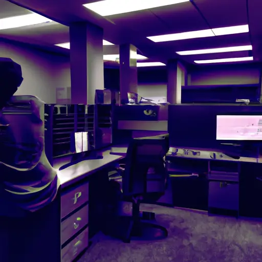 An image capturing a dimly lit office space with gloomy hues, where employees are seen with weary expressions, slouched postures, and heavy burdens on their shoulders, symbolizing the detrimental impact of a toxic workplace