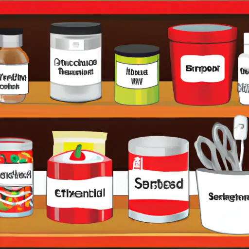 An image of a kitchen pantry filled with commonly overlooked hidden sources of sugar, such as soda, condiments, and packaged snacks