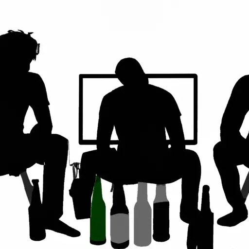 An image showcasing three diverse silhouettes of men: one slouching with disheveled appearance, one surrounded by empty beer bottles, and one engrossed in a video game, emphasizing the types of men who aren't marriage material