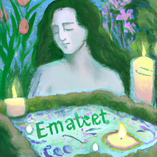 An image showcasing an empath surrounded by a serene, lush garden