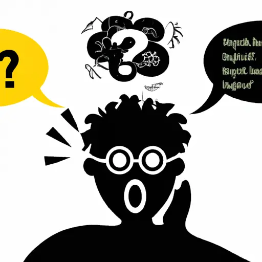An image depicting a puzzled person with raised eyebrows, shaking their head in disbelief, while surrounded by speech bubbles displaying various scenarios