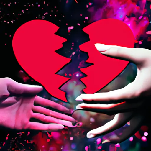 An image that depicts two hands reaching out to mend a shattered heart, symbolizing genuine kindness