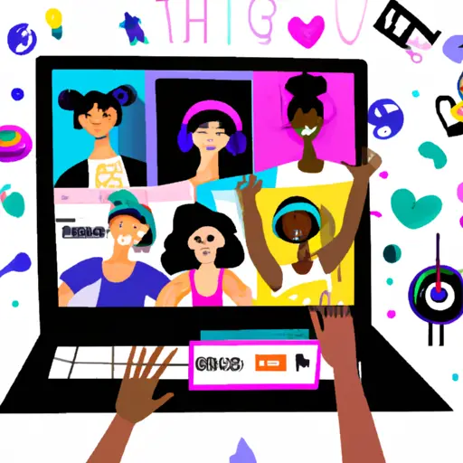 An image of a diverse group video chatting on screens, each engaged in a different virtual social activity: cooking together, playing online games, hosting virtual dance parties, and sharing digital artwork