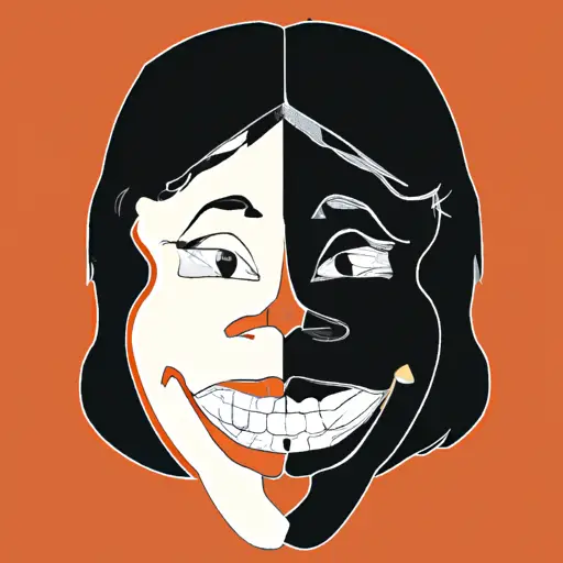 An image depicting two mirrored faces, one showing a warm, friendly expression, and the other wearing a sly, cunning smile